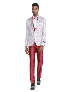 Mens Pink Single Breasted Tuxedo