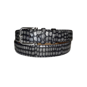 CBelt -3470 Croco Leather Belt - Grey