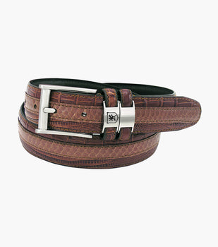 Stacy Adams Maes XL Genuine Leather Embossed Belt by Stacy Adams Shoes