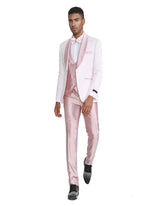 Mens Shawl Lapel Pink Tuxedo