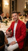Men’s Red Linen Blazer, Lightweight Business Casual Wedding Sport Coat Jacket
