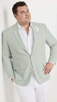 Mens Sage Green Seersucker Blazer Lightweight Striped Summer Sport C MensUSA Mens Sage Green Seersucker Blazer Lightweight Striped Summer Sport C MensUSA