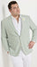 Mens Sage Green Seersucker Blazer – Lightweight Striped Summer Sport Coat Casual Smart Formal Jacket