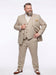 Men’s Light Tan Tweed Great Gatsby 3 Piece Suit – Vintage Vested Wedding Suit, 1920s Classic Formal Outfit Herringbone