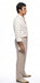 Tony Montana’s White Linen Shirt and Tan Pants – Men’s White Formal Shirt with Tan Trousers for Party, Wedding and Vintage Style Outfit