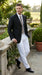 Men’s Black Three Button Blazer – Classic Formal Suit Jacket for Business, Office, Sport Coat