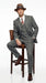 Men’s Grey Vintage Gangster Suit – Bonnie and Clyde Inspired 3 Piece Classic 1920s Formal Outfit