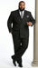 Men’s Black Pinstripe Double Breasted Suit – Peak Lapel Classic Fit Formal Business Conservative settle stripe