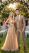 Men’s Rossiman Tan Suit with Gold Buttons, Peak Lapel Jacket and Double Breasted Vest