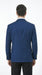 Men’s Sapphire Indigo Cobalt Blue Blazer with Gold Buttons – Classic Single Breasted Formal Business Jacket for Office, Wedding