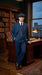 Men’s Blue 3 Piece Suit, Thomas Shelby Inspired Vintage Formal Suit Herringbone Tweed 1920s fabric