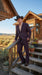 Men’s Brownish Black Pinstripe Western Suit, Cowboy Formal Wedding Ranch Dress Suit Set Slim Fitted