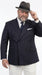 Men’s Black Pinstripe Blazer 1920s Gangster Mob Boss Style Jacket – Classic Double Breasted Vintage Suit Blazer, Formal Party Costume Wear