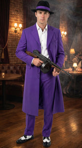 Pimp Halloween Joker Costume Purple Zoot Suit for Men