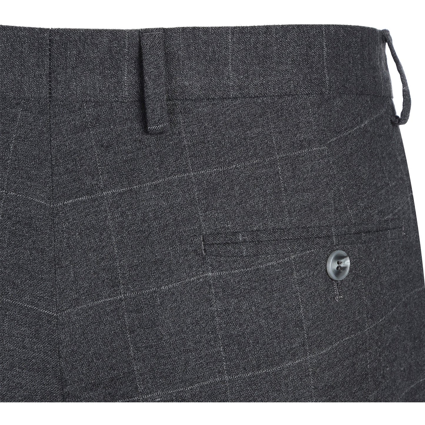293-31 Men's Slim Fit Checked Suits - Image 10