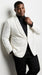 Snow White Dinner Jacket 100% Poly - Cheap Priced Blazer Jacket For Men Online1 Button Shawl Collar