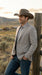 Mens Textured  Light Grey Western Blazer – Cowboy Style Casual Sport Coat for Men Classic Western Jacket