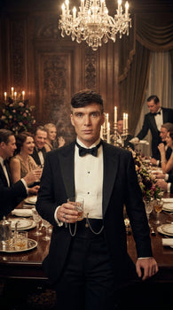 Mens Black Tuxedo Blazer – Peaky Blinders Thomas Shelby Inspired Classic Formal Blazer for Men Vintage British Style Jacket