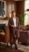 Men’s Coffee Brown 2-Piece Suit – Classic Two-Button Wedding, Business and Formal Suit
