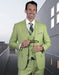 Mens 2 Button Slim Fit Vested Wool Suit in Pistachio Light Green