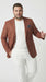 Mens Rustic Brown Light Burnt Orange Copper Blazer – Classic Fit Single Breasted Formal Casual Dress Jacket