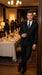 Tiglio Mens Black 3 Piece Suit – Single Button Classic Fit Pleated Wide Leg Pants Formal Business Church Suit - 100% Wool