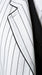 Men’s White Pinstripe 1920s Gangster 3 Piece Suit, Black Contrast Formal Costume Suit for Parties, Prom, Weddings, and Theme Events