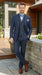 Men’s Pleated Pants Dark Blue Denim 3 Piece Suit – 100% Cotton Formal Suit Set, Blazer Vest Pants Outfit Classic Fit Athletic Fit Lose Fit
