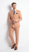 Men’s Peach Double Breasted Suit – Wedding & Prom Formal Suit Set, Classic Blazer and Pants Slim Fitted