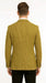 Men’s Mustard Gold Yellow Houndstooth Blazer Jacket, Check Pattern Formal Sport Coat for Weddings, Prom, Business 2 Buttons Modern Fit