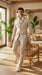 Mens Tan Beige Safari Military Walking Suit Set – Casual Two Piece Outfit Lightweight Summer Blazer and Pants Set Classic Casual Wear