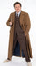 Men’s Brown Cotton Trench Coat Doctor Who 10th Doctor Inspired Long Coat – Classic Gabardina Style Overcoat, Vintage Winter Costume Jacket