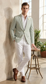 Mens Sage Green Seersucker Blazer Lightweight Striped Summer Sport C MensUSA Mens Sage Green Seersucker Blazer Lightweight Striped Summer Sport C MensUSA