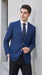 Men’s Sapphire Indigo Cobalt Blue Blazer with Gold Buttons – Classic Single Breasted Formal Business Jacket for Office, Wedding