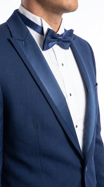 Men’s Saphire Indigo Blue Western Tuxedo Suit, Formal Wedding Prom Cowboy Tuxedo with Blue
