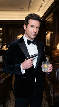 Mens Black Tuxedo Blazer – James Bond Inspired 007 Style Formal Dinner Jacket for Wedding and Evening Wear