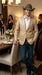 Men’s Champagne Gold Western Blazer, Formal Cowboy Wedding Ranch Sport Coat Jacket tan beige color sheen sharkskin fabric