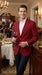 Men’s Burgundy Wine Maroon Dress Casual Blazer with Notch Lapel, Designer Fashion Sportscoat