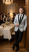 Men’s Silver and Black Floral Blazer – Elegant Formal Tuxedo Style Blazer Jacket for Wedding, Party, Prom and Evening Wear