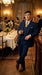Men’s Navy Blue Pinstripe 3 Piece Suit, Thomas Shelby Inspired Vintage Formal Suit for Weddings, Parties, Prom, and Special Events