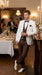 Men’s Ivory and Brown 3 Piece Suit – Elegant White Blazer with Brown Vest and Trousers for Wedding, Prom and Formal Events in off White Cream + Bowtie