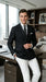 Men’s Black Double Breasted Blazer, Formal Wedding Business Casual Sport Coat Jacket