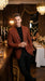 Men’s Rustic Brown Textured Blazer with Notched Lapel, Formal Dress Jacket for Weddings, Parties, Business Look