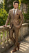 Mens Gold Brown Tan Beige Khaki Bronze Formal Suit – Luxury Metallic Finish Wedding and Prom Suit for Men