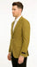 Men’s Mustard Gold Yellow Houndstooth Blazer Jacket, Check Pattern Formal Sport Coat for Weddings, Prom, Business 2 Buttons Modern Fit