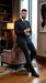 Men’s Black Pinstripe Double Breasted Suit – Classic Formal Business Suit Office and Evening Wear Modern Fit Conservative pattern