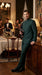 Men’s Olive Green Tuxedo Mandarin Collar Suit – Modern Nehru Style Formal Suit for Wedding Banded Collar