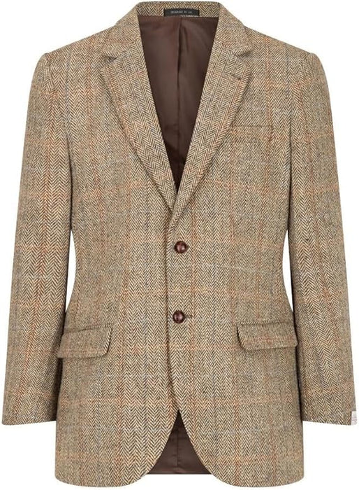 Walker and Hawkes Harris Tweed Blakemore Blazer for Men - Hand-Woven Wool Tweed Jacket with Polyester Lining, Regular Fit