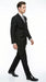 Statement Confidence Men'S Black Double Breasted Wool Italian Design Suit