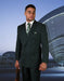Mens Classic Wool Double Breasted Suit in Hunter Green